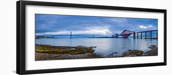 Forth Road and Rail Bridges, Firth of Forth, Edinburgh, Scotland, UK-Alan Copson-Framed Photographic Print