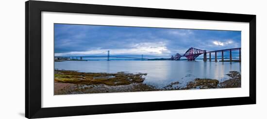 Forth Road and Rail Bridges, Firth of Forth, Edinburgh, Scotland, UK-Alan Copson-Framed Photographic Print