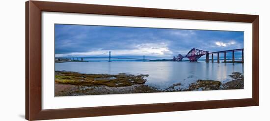 Forth Road and Rail Bridges, Firth of Forth, Edinburgh, Scotland, UK-Alan Copson-Framed Photographic Print