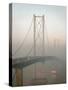 Forth Road Bridge Crossing the Firth of Forth Between Queensferry and Inverkeithing-Nigel Blythe-Stretched Canvas