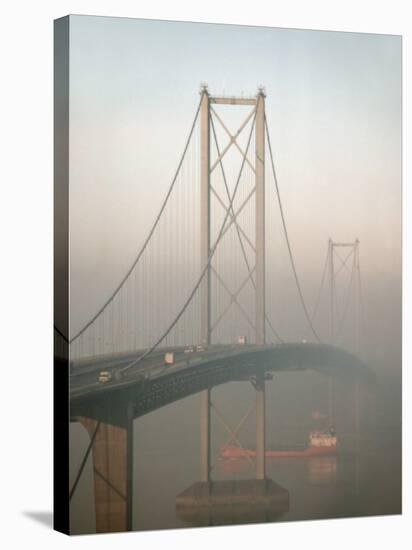 Forth Road Bridge Crossing the Firth of Forth Between Queensferry and Inverkeithing-Nigel Blythe-Stretched Canvas