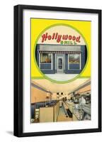 Forties Cafe, Hollywood Grill-null-Framed Art Print