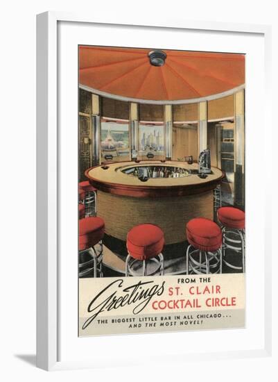 Forties Cocktail Lounge-null-Framed Art Print