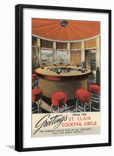 Forties Cocktail Lounge-null-Framed Art Print