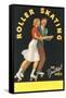 Forties Roller Skating for Youthful Spirits-null-Framed Stretched Canvas