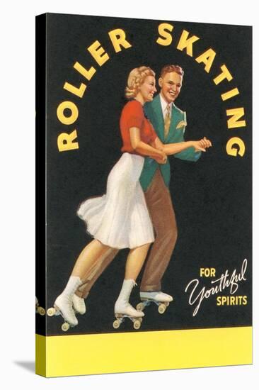 Forties Roller Skating for Youthful Spirits-null-Stretched Canvas