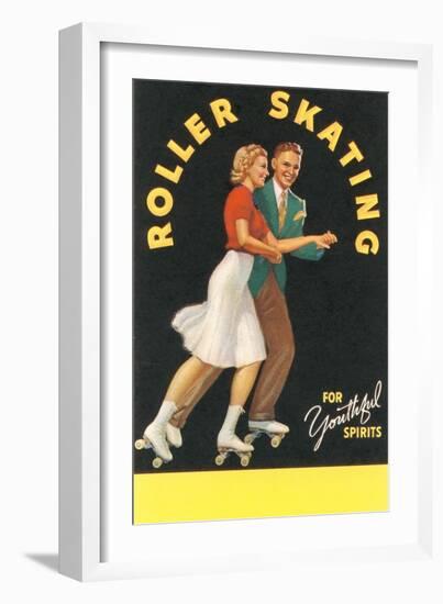 Forties Roller Skating for Youthful Spirits-null-Framed Art Print