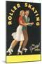 Forties Roller Skating for Youthful Spirits-null-Mounted Art Print