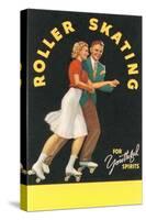 Forties Roller Skating for Youthful Spirits-Found Image Press-Stretched Canvas