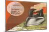 Forties Steam Iron Advertisement-null-Mounted Art Print