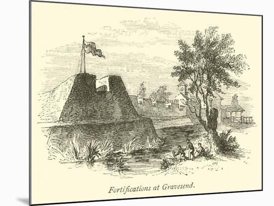 Fortifications at Gravesend-null-Mounted Giclee Print