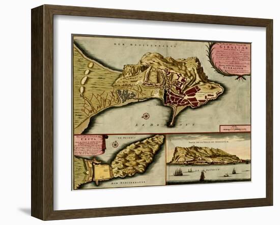 Fortifications at Nice, France - 1700-Anna Beeck-Framed Art Print