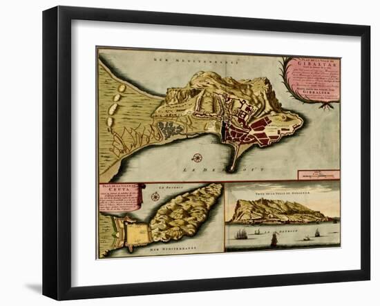 Fortifications at Nice, France - 1700-Anna Beeck-Framed Art Print