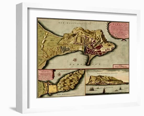 Fortifications at Nice, France - 1700-Anna Beeck-Framed Art Print