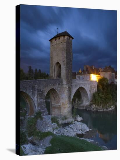 Fortified Bridge over the Gave De Pau, Orthez, Pyrenees-Atlantiques, Aquitaine, France-Doug Pearson-Stretched Canvas