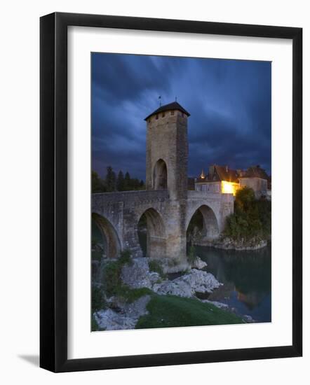 Fortified Bridge over the Gave De Pau, Orthez, Pyrenees-Atlantiques, Aquitaine, France-Doug Pearson-Framed Photographic Print