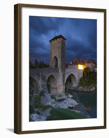 Fortified Bridge over the Gave De Pau, Orthez, Pyrenees-Atlantiques, Aquitaine, France-Doug Pearson-Framed Photographic Print