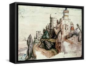 Fortified Castle-Albrecht Dürer-Framed Stretched Canvas