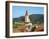 Fortified church Maria Himmelfahrt. Weissenkirchen located in wine-growing area. Lower Austria-Martin Zwick-Framed Photographic Print