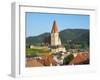 Fortified church Maria Himmelfahrt. Weissenkirchen located in wine-growing area. Lower Austria-Martin Zwick-Framed Photographic Print