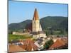 Fortified church Maria Himmelfahrt. Weissenkirchen located in wine-growing area. Lower Austria-Martin Zwick-Mounted Photographic Print