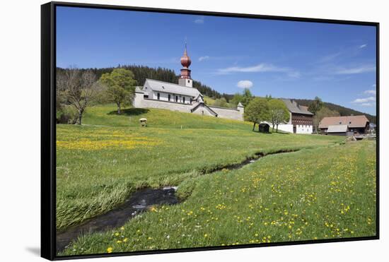 fortified church Urach, Urachtal, Black Forest, Baden-Wurttemberg, Germany-Markus Lange-Framed Stretched Canvas