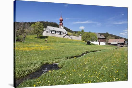 fortified church Urach, Urachtal, Black Forest, Baden-Wurttemberg, Germany-Markus Lange-Stretched Canvas