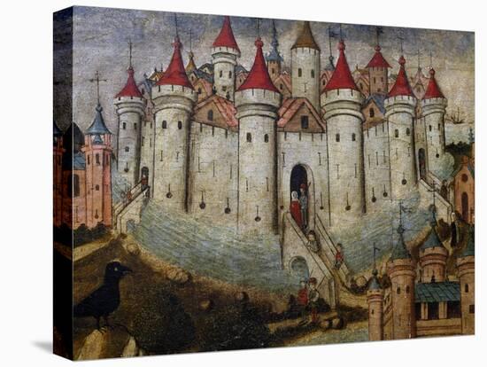 Fortified City, 15th Century, Painting by Unknown Spanish Artist, 15th Century-null-Stretched Canvas