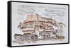Fortified city of Bonifacio, Corsica, France-Richard Lawrence-Framed Stretched Canvas