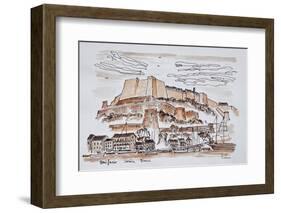 Fortified city of Bonifacio, Corsica, France-Richard Lawrence-Framed Photographic Print