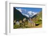 Fortified Village of Ushguli, Svanetia, in Background Mount Shkhara, Georgia, Caucasus-Michael Runkel-Framed Photographic Print