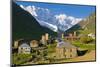 Fortified Village of Ushguli, Svanetia, in Background Mount Shkhara, Georgia, Caucasus-Michael Runkel-Mounted Photographic Print