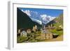 Fortified Village of Ushguli, Svanetia, in Background Mount Shkhara, Georgia, Caucasus-Michael Runkel-Framed Photographic Print