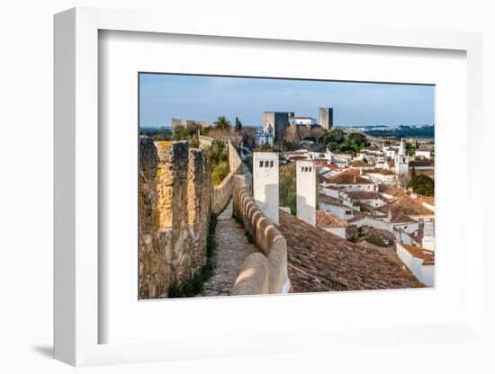 Fortified Wall in Obidos, Portugal-David Ionut-Framed Photographic Print