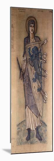 Fortitude: Design for a Stained Glass Window at St. Cuthbert's Church, Newcastle, C.1896-Edward Burne-Jones-Mounted Premium Giclee Print