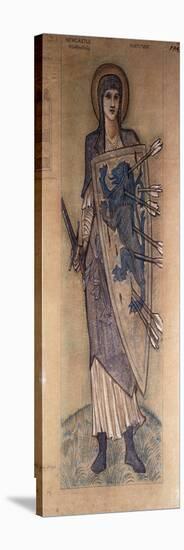Fortitude: Design for a Stained Glass Window at St. Cuthbert's Church, Newcastle, C.1896-Edward Burne-Jones-Stretched Canvas