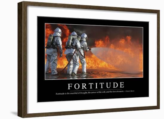 Fortitude: Inspirational Quote and Motivational Poster-null-Framed Photographic Print