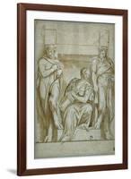 Fortitude (Or Strength) Flanked by Two Satyrs-Veronese-Framed Premium Giclee Print