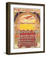 Fortnight Of Flight With A Plane That Circles The Eiffel Tower-Tournod-Framed Art Print