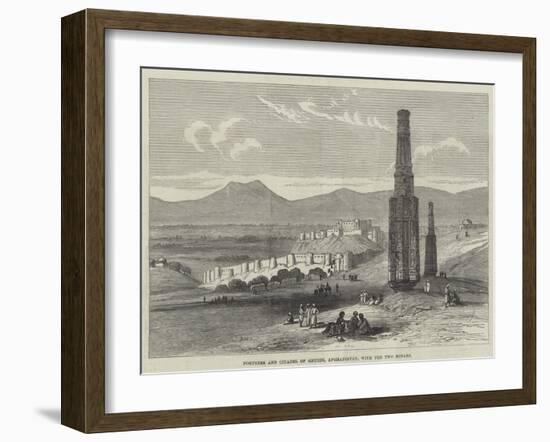 Fortress and Citadel of Ghuzni, Afghanistan, with the Two Minars-null-Framed Giclee Print