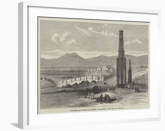 Fortress and Citadel of Ghuzni, Afghanistan, with the Two Minars-null-Framed Giclee Print