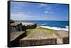 Fortress and Sea, Old San Juan, Puerto Rico-Massimo Borchi-Framed Stretched Canvas