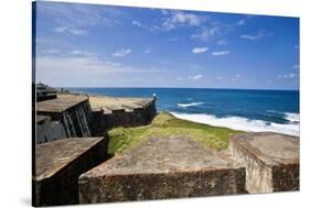 Fortress and Sea, Old San Juan, Puerto Rico-Massimo Borchi-Stretched Canvas