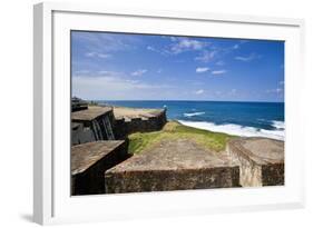 Fortress and Sea, Old San Juan, Puerto Rico-Massimo Borchi-Framed Photographic Print