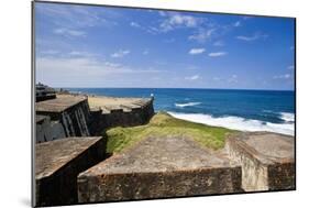 Fortress and Sea, Old San Juan, Puerto Rico-Massimo Borchi-Mounted Photographic Print