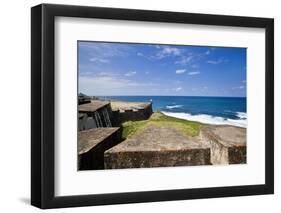 Fortress and Sea, Old San Juan, Puerto Rico-Massimo Borchi-Framed Photographic Print