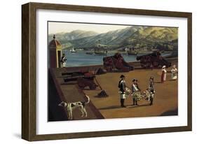 Fortress in Pizzo Calabro, with Cannons and Drummers-Philipp Hackert-Framed Giclee Print