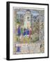 Fortress of Faith (Miniature of the Saints Gregory, Augustine, Jerome, and Ambrose Fighting Demon)-Loyset Liédet-Framed Giclee Print