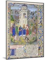 Fortress of Faith (Miniature of the Saints Gregory, Augustine, Jerome, and Ambrose Fighting Demon)-Loyset Liédet-Mounted Giclee Print