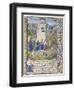 Fortress of Faith (Miniature of the Saints Gregory, Augustine, Jerome, and Ambrose Fighting Demon)-Loyset Liédet-Framed Giclee Print